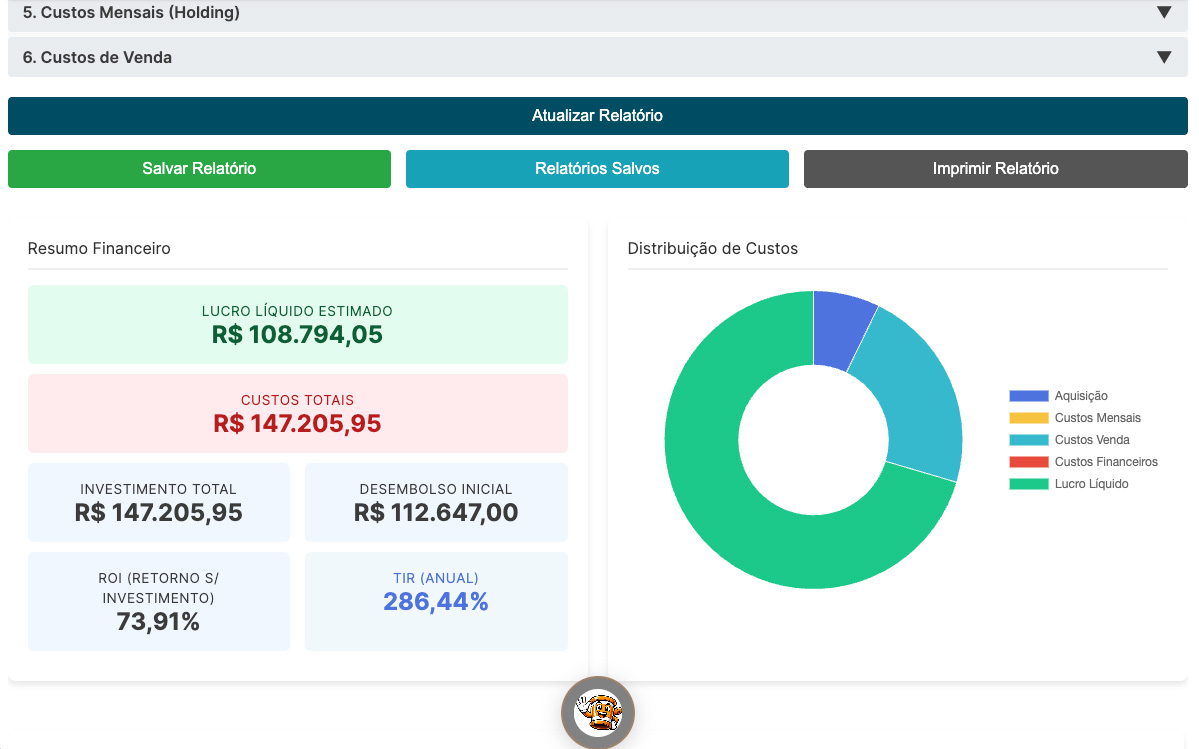 Relatório de Viabilidade - Entradas e Variáveis